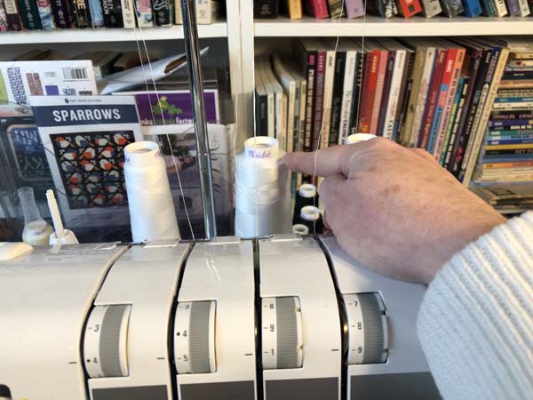 Stuffed Bunny Serger Stretch Thread on