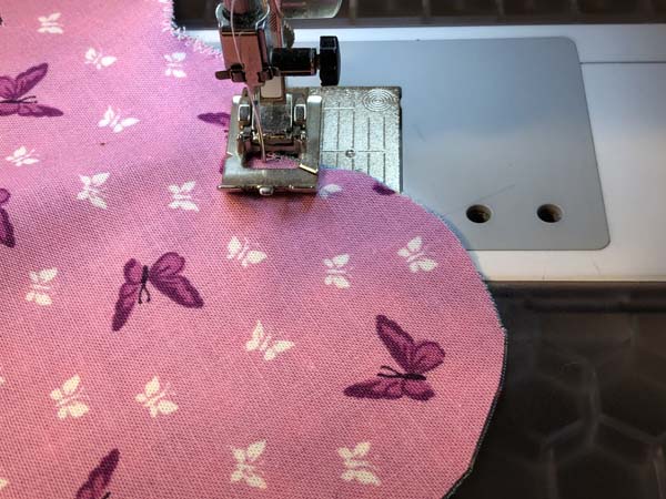 Stuffed Bunny Sewing Needle Down at Inner corners