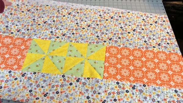 Sweet Bees Quilt Backing Completed