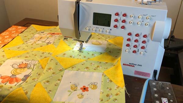 Sweet Bees Quilt Blocks Sewn together