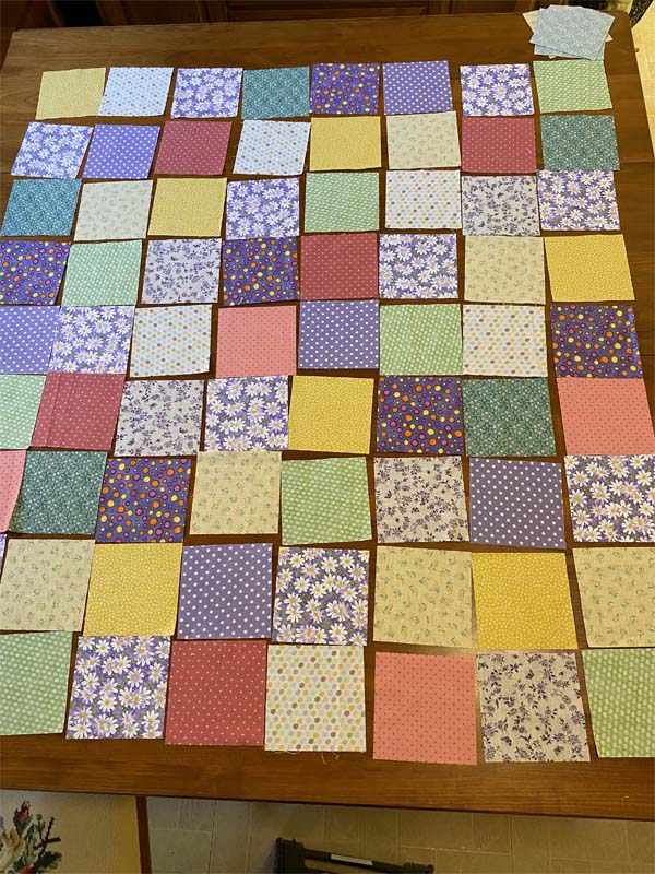 Sweet Dreams Baby Quilt Blocks Cut Out