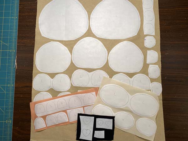 Sweet Dreams Baby Quilt Pieces on Fabric