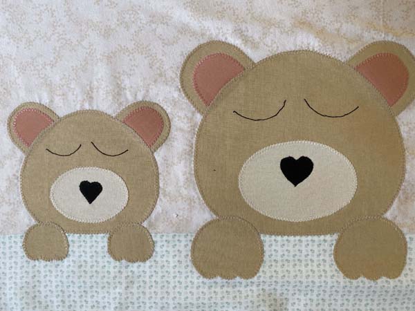 Sweet Dreams Baby Quilt Stitched eyes