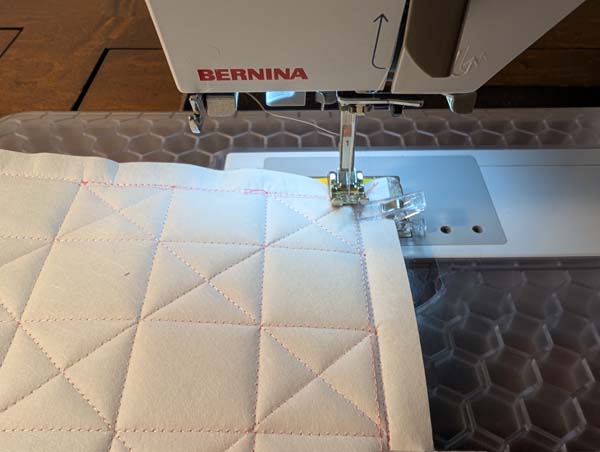 Sweet Pea Fabric Boxes 2 Sewing together