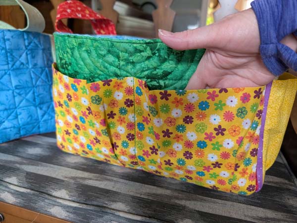 Sweet Pea Fabric Boxes 20 Two Pocket Panel