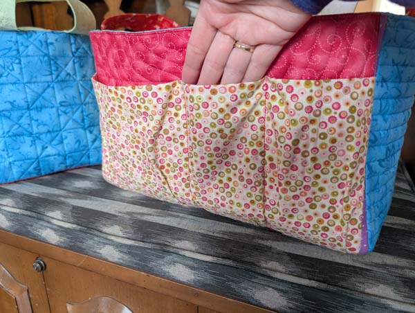 Sweet Pea Fabric Boxes 22 Three Pocket Panel