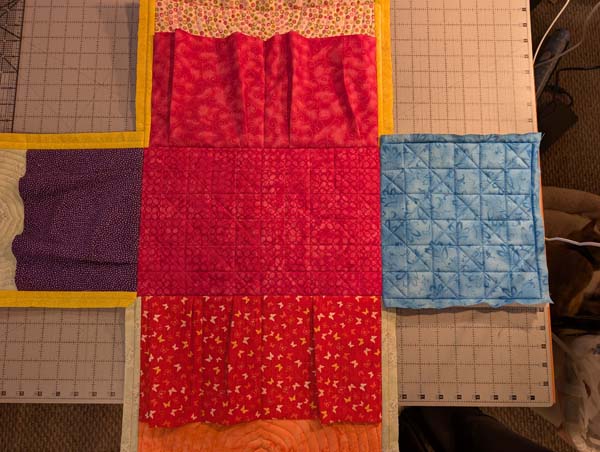 Sweet Pea Fabric Boxes 3 Sections Sewn