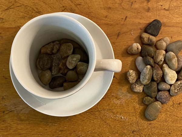 Teacup Planter Add Pebbles
