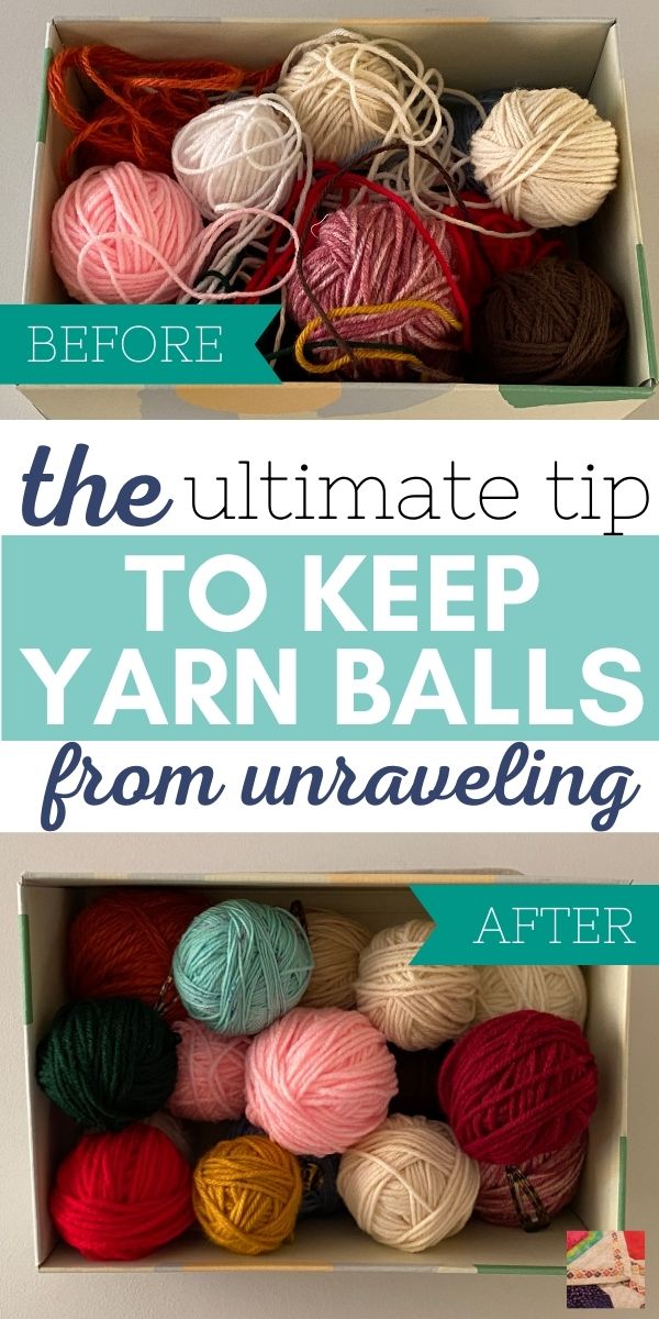 The ultimate tip on How to keep yarn balls from unraveling - pin