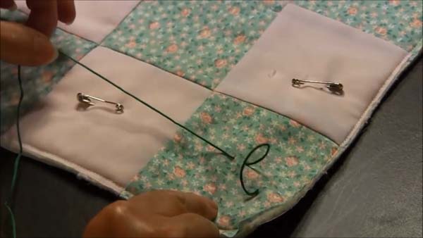 Hand Tie a Quilt - Tie a Quilt First Stitch Tail