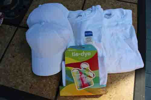 Tie Dying T-Shirts, Hats, Bags and more