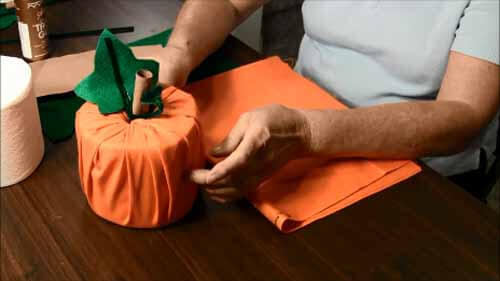 Fabric Toilet Paper Pumpkin Roll - Finished