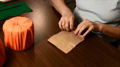 Fabric Toilet Paper Roll Pumpkin - Roll Stem
