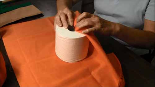 Fabric Toilet Paper Roll Pumpkin - Wrap Roll