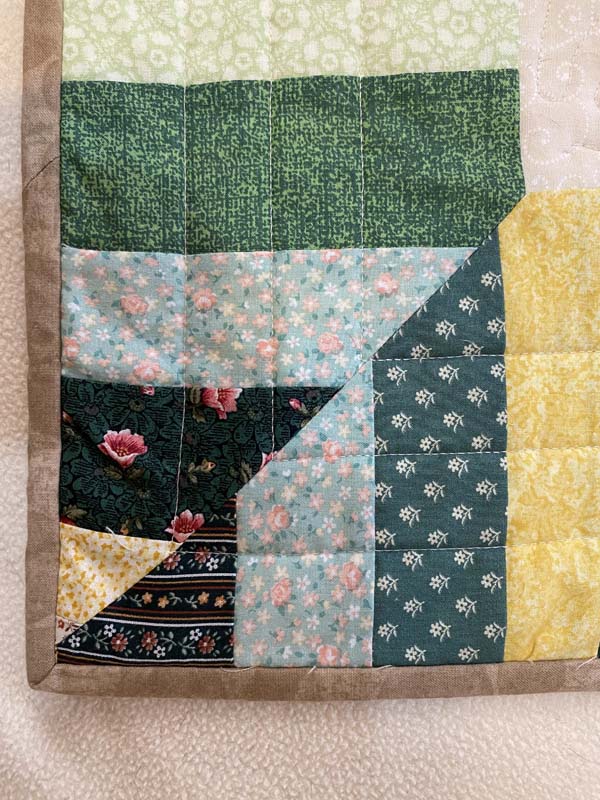 Totally Scrappy Quilt Corner Closeup