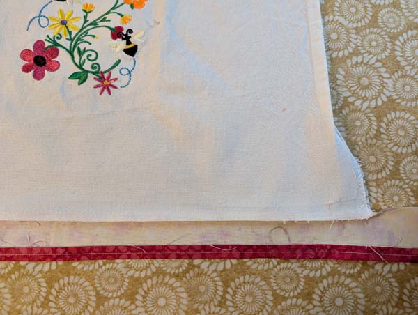 Towel Border 19 Press seam towards border