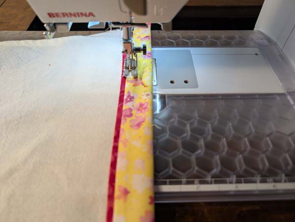 Towel Border 21 Topstitch along border