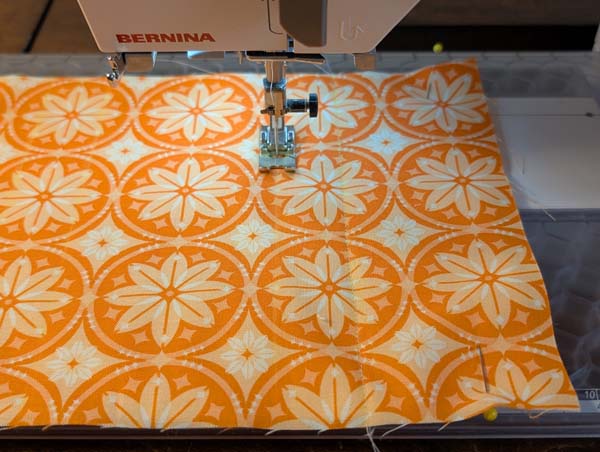 Towel with Band 16 Stitch Lines on Topper