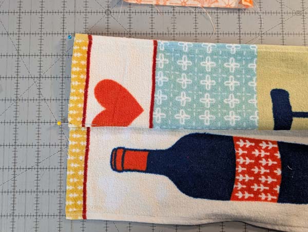 Towel with Band 30 Fold Side towards center and mark