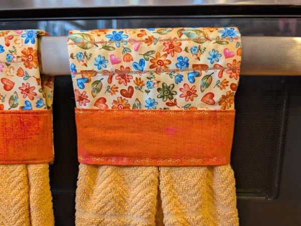 Towel with Band Closeup Stitching 1