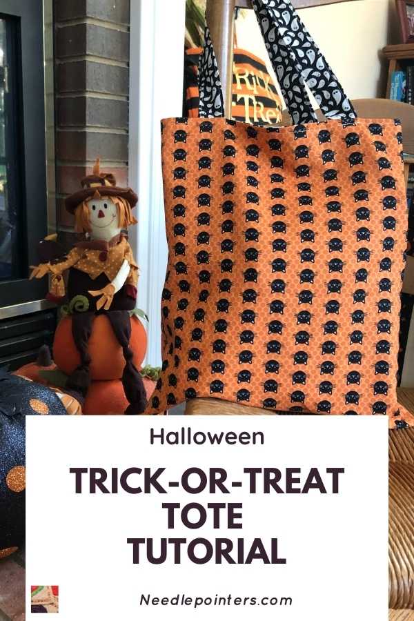 Halloween Trick Or Treat Tote Bag Tutorial - pin
