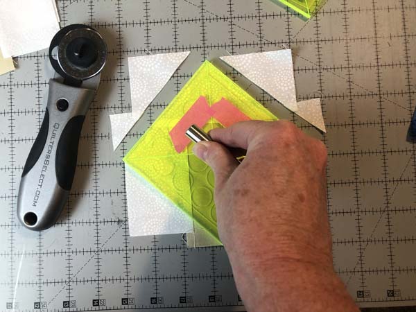 Trim Lock Trim First two sides on point block