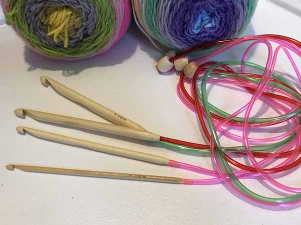 Tunisian Crochet Hooks with Cord