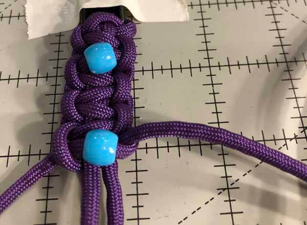 Two Color Paracord Bracelets with Beads - Add Bead