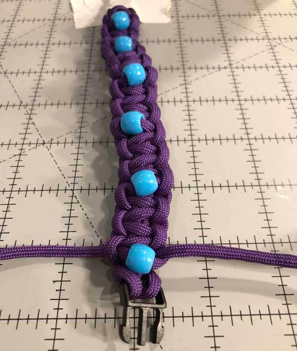 Two Color Paracord Bracelets with Beads - Continue To End