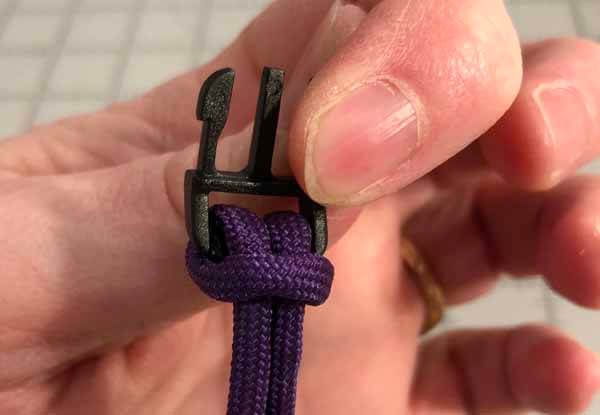 Two Color Paracord Bracelets with Beads - Through First Buckle Knotted Back