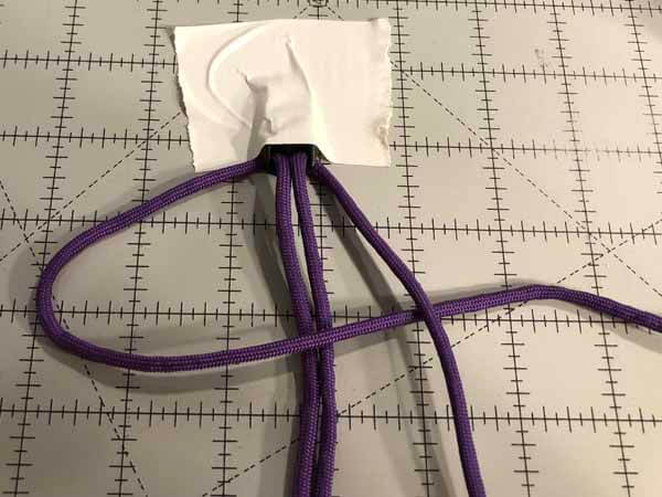 Two Color Paracord Bracelets with Beads - First Knot Cross over