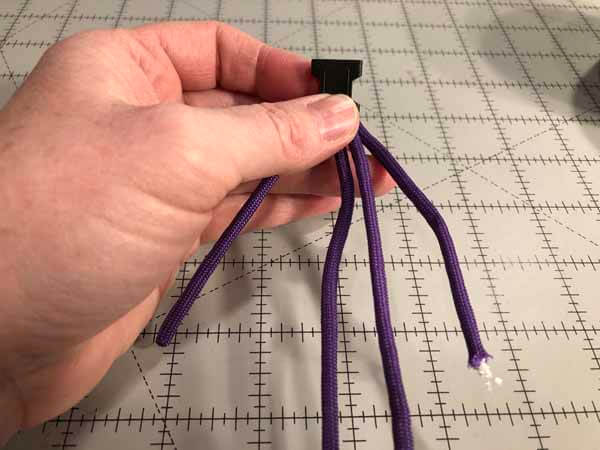 Two Color Paracord Bracelets with Beads - Second Buckle