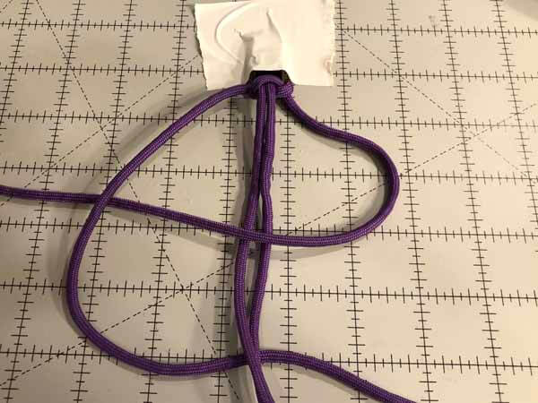 Two Color Paracord Bracelets with Beads - Second Knot Cross Under