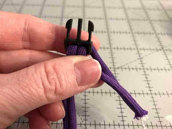 Two Color Paracord Bracelets with Beads - Through First Buckle