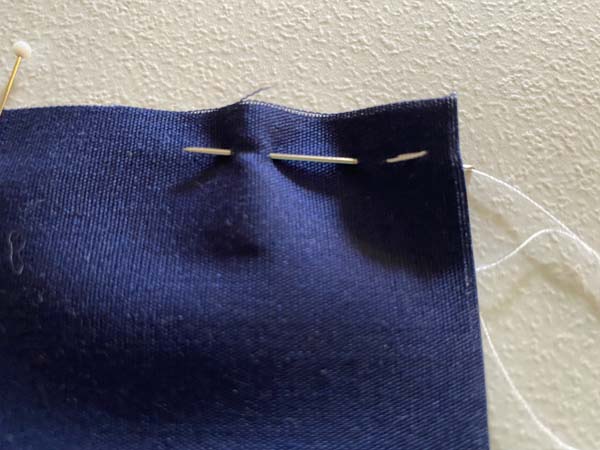 UnEven Basting Stitch Couple more stitches