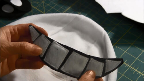 Undertale Sans Hat Tutorial - Mouth and Teeth Stitched Together