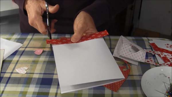 Valentine Fabric Card 13 Trim Border