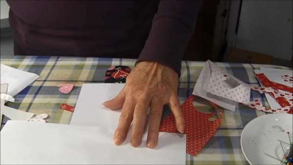 Valentine Fabric Card 15 Place Paper Over