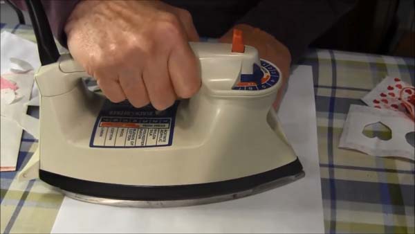 Valentine Fabric Card 19 Iron On Hearts