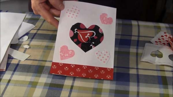 Valentine Fabric Card 20 Finished Card