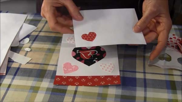 Valentine Fabric Card 21 Envelope Sample