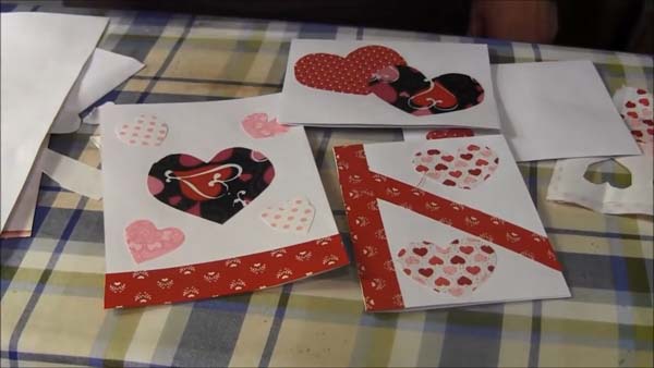 Valentine Fabric Card 22 Finished Cards