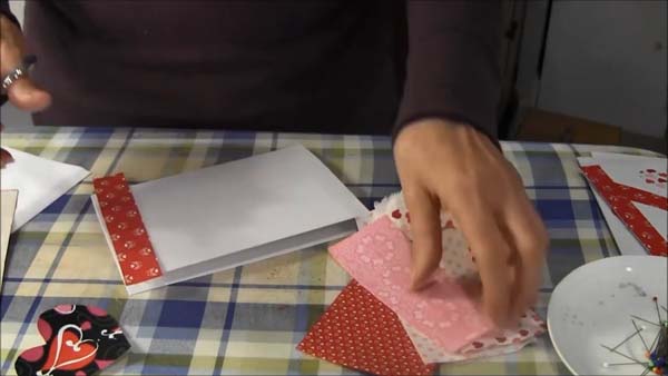 Valentine Fabric Card 8 Border Cut