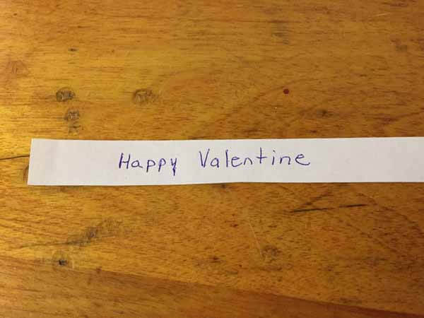 Valentine Heart Pencil Favor