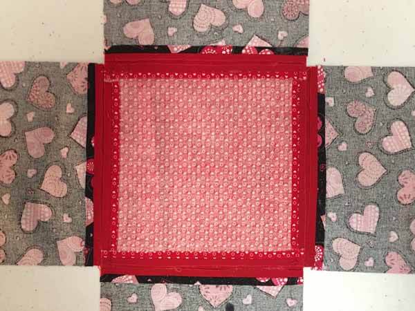 Valentines Tissue Box Cover - Gluing
