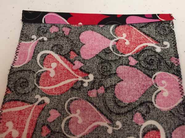 Valentines Goodie Bag Tutorial - top folded down