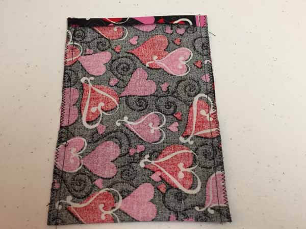 Valentines Goodie Bag Tutorial - sew side seams
