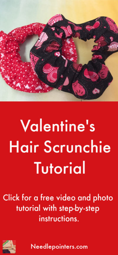 Valentine's Day Hair Scrunchie Tutorial - Pin
