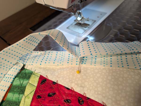 Villa Rosa Hot Pad Binding Pinned Ends