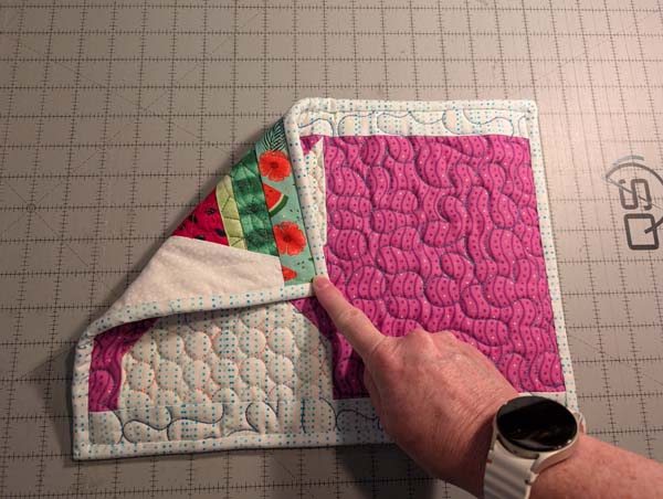 Villa Rosa Hot Pad Showing Both Sides